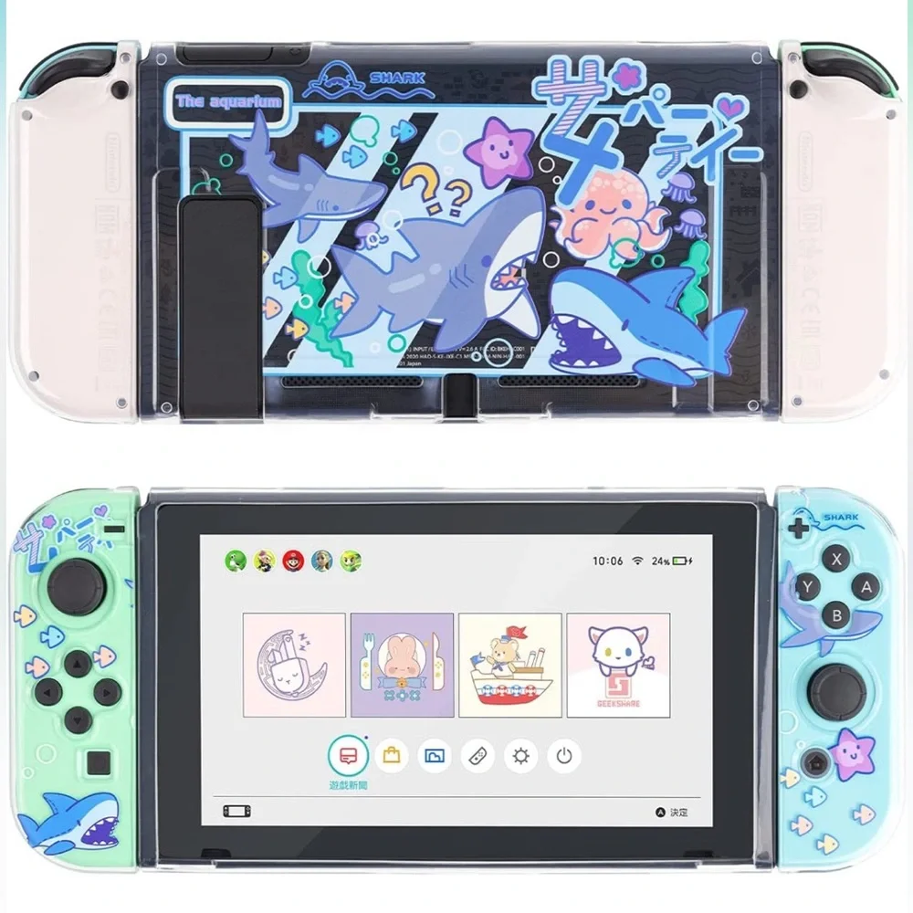 GeekShare Nintendo Switch Cover Case- Shark Party - Picture 1 of 8